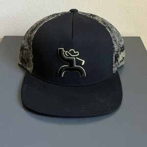 Hooey Golf Black and Green Camo Patterned Hat